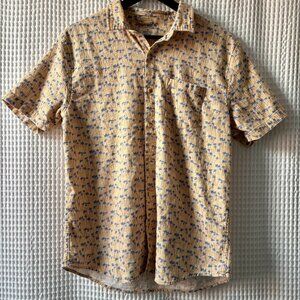 Marine Layer Yellow and Blue Casual Button Down Shirt